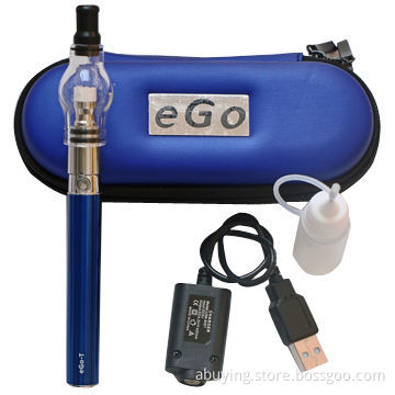 Glass atomizer eGo e-cigarette with eGo-T battery carry, zipper case